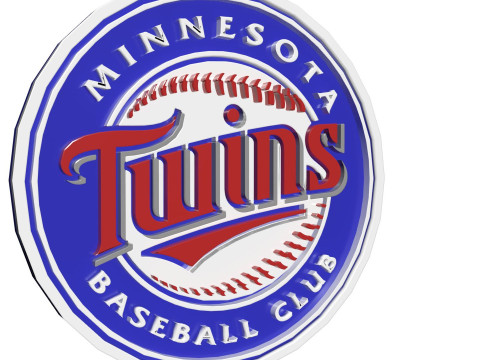 Minnesota Twins MLB Logo Keychan Shield Printable and renderable Modello di stampa 3D