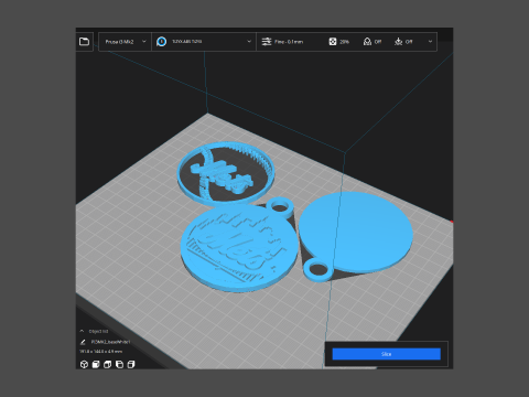 New York Mets MLB Logo Keychan Shield Printable and renderable 3D-printmodel