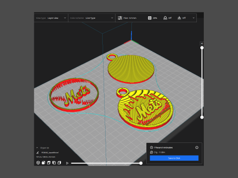 New York Mets MLB Logo Keychan Shield Printable and renderable 3D-printmodel