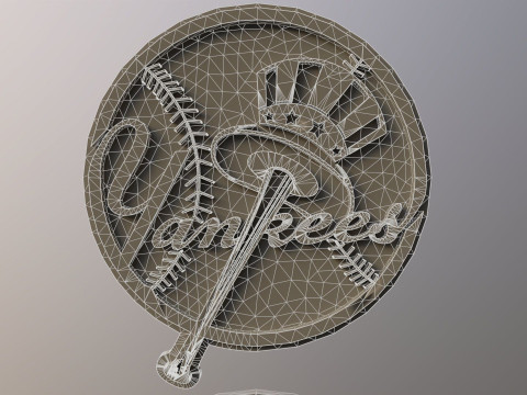New York Yankees MLB Logo Keychan Shield Printable and renderable Model Cetak 3D