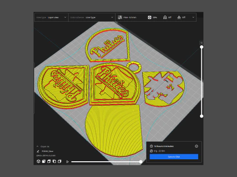 Philadelphia Phillies MLB Logo Keychan Shield Printable and renderable 3D Print Model