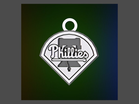 Philadelphia Phillies MLB Logo Keychan Shield Printable and renderable Modelo de impresión 3D