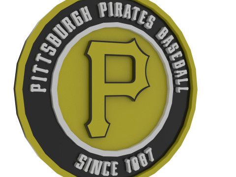 Pittsburgh Pirates MLB Logo Keychan Shield Printable and renderable 3D Принт Модель
