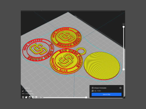 San Diego Padres MLB Logo Keychan Shield Printable and renderable 3D Print Model