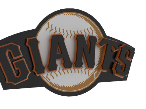 San Francisco Giants MLB Logo Keychan Shield Printable and renderable 3D Print Model