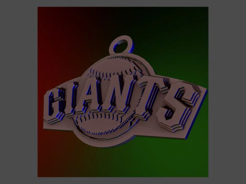 San Francisco Giants MLB Logo Keychan Shield Printable and renderable 3D Print Model