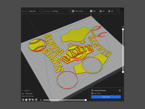 San Francisco Giants MLB Logo Keychan Shield Printable and renderable 3D Print Model