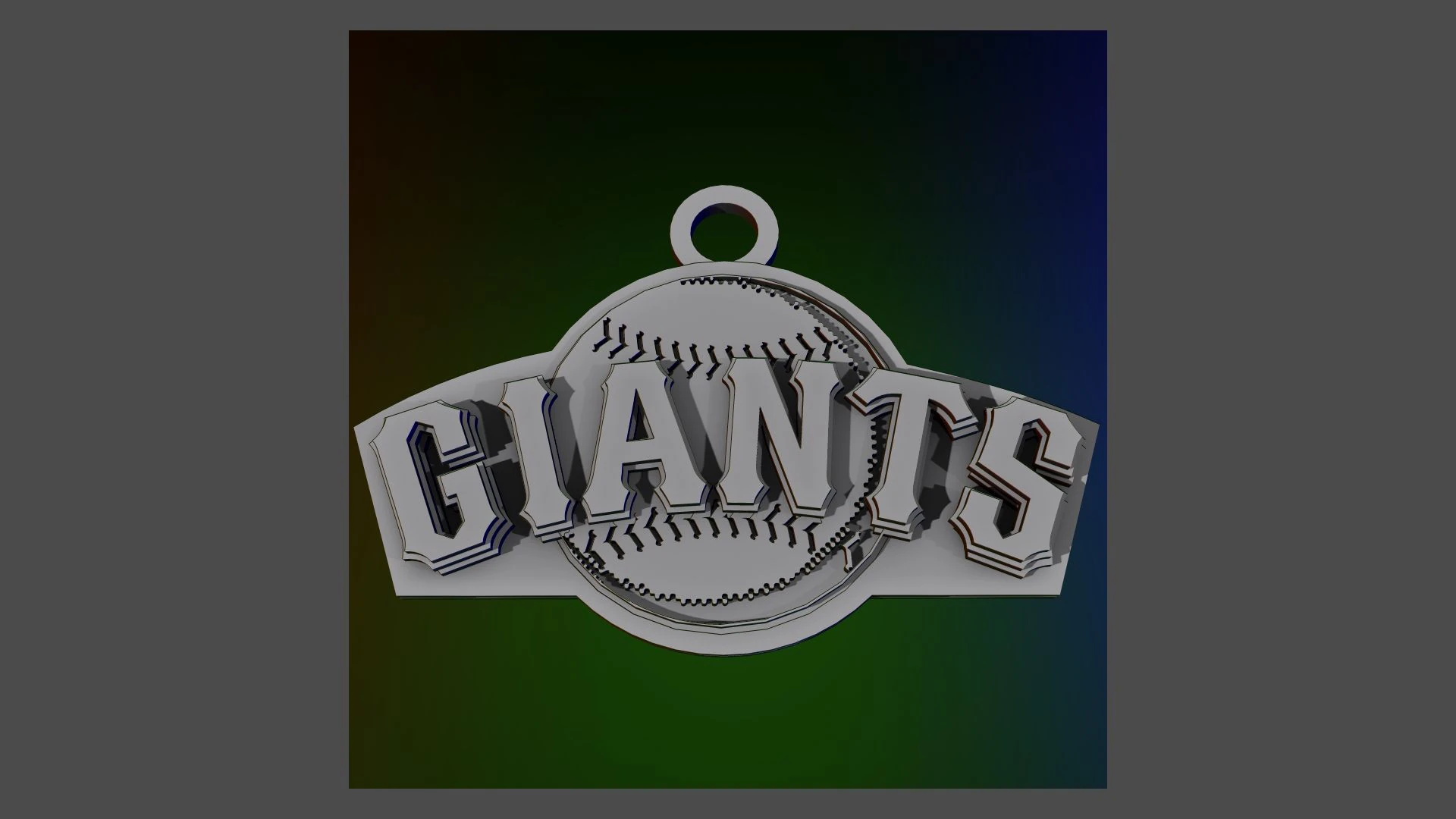 San Francisco Giants MLB Logo Keychan Shield Printable and renderable 3D Print Model .c4d .max .obj .3ds .fbx .stl .blend 