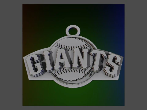 San Francisco Giants MLB Logo Keychan Shield imprimível e renderizável Modelo de Impressão 3D