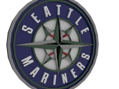 Seattle Mariners MLB Logo Keychan Shield Printable and renderable Modèles 3D en vedette