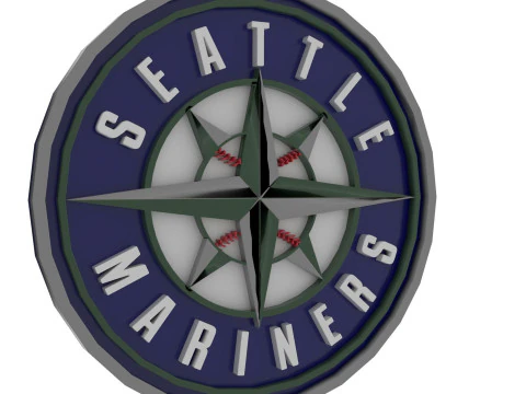 Seattle Mariners MLB Logo Keychan Shield Printable and renderable 3D Print Model