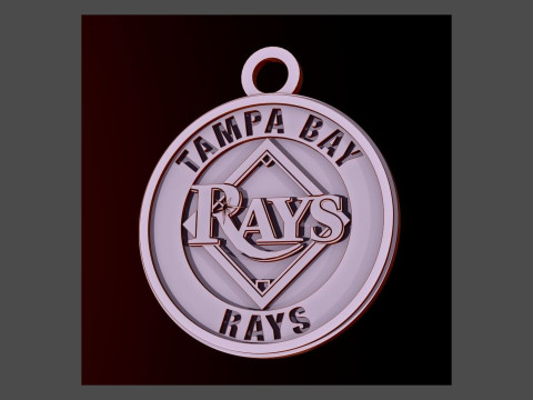 Tampa Bay Rays MLB Logo Keychan Shield Printable and renderable Modelo de Impressão 3D