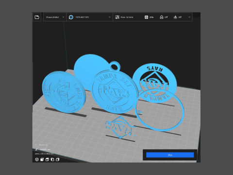 Tampa Bay Rays MLB Logo Keychan Shield Printable and renderable 3D-printmodel