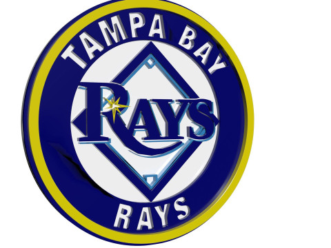 Tampa Bay Rays MLB Logo Keychan Shield Printable and renderable 3D-printmodel