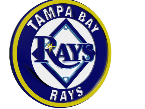 Tampa Bay Rays MLB Logo Keychan Shield Printable and renderable 3D Print Model