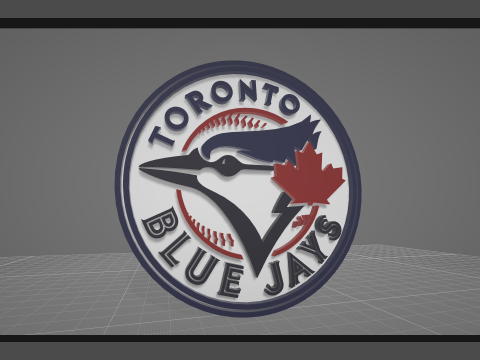 Toronto Blue Jays MLB Logo Keychan Shield Printable and renderable 3D Baskı Modeli