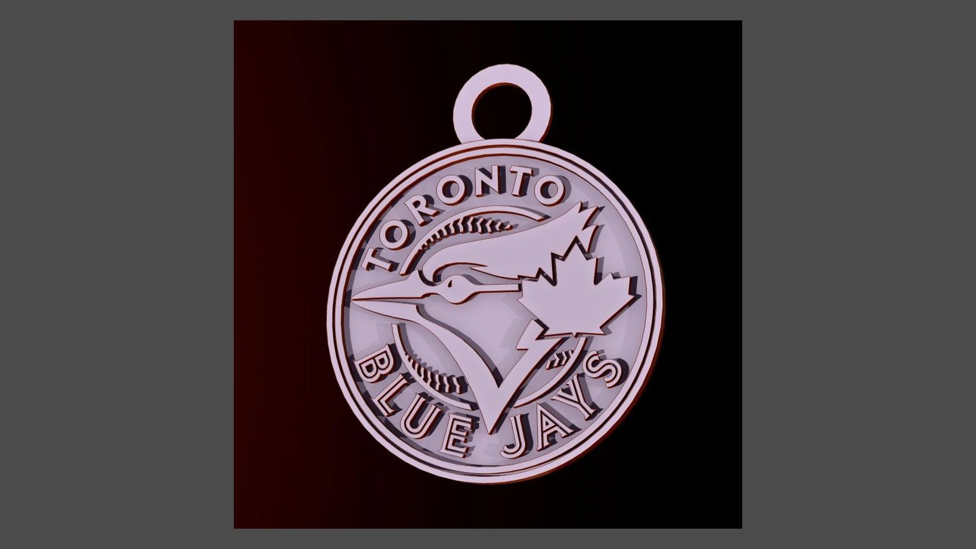 Toronto Blue Jays MLB Logo Keychan Shield Printable and renderable 3D Print Model .c4d .max .obj .3ds .fbx .stl .blend
