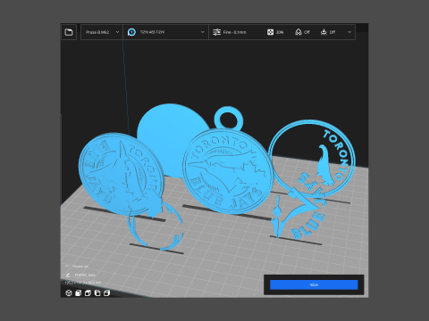 Toronto Blue Jays MLB Logo Keychan Shield Printable and renderable 3D Baskı Modeli