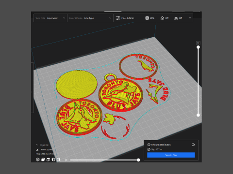 Toronto Blue Jays MLB Logo Keychan Shield Printable and renderable 3D Baskı Modeli