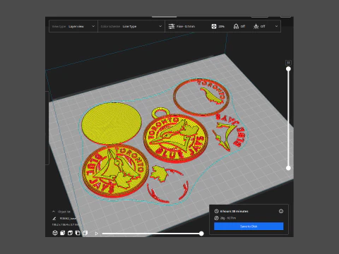 Toronto Blue Jays MLB Logo Keychan Shield Printable and renderable 3D Print Model