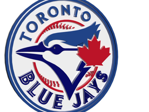 Toronto Blue Jays MLB Logo Keychan Shield Printable and renderable 3D Baskı Modeli