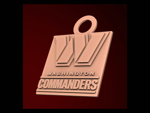 Washington Commanders nfl Logo Shield Printable and Renderable 3D Print Model