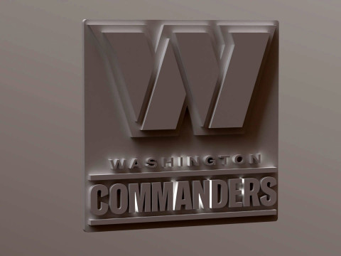 Washington Commanders nfl Logo Shield Printable and Renderable 3D Принт Модель
