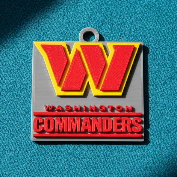 Washington Commanders nfl Logo Shield Printable and Renderable 3D Print Model .c4d .max .obj .3ds .fbx .stl .blend 