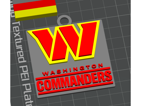 Washington Commanders nfl Logo Shield Printable and Renderable Modèles 3D en vedette