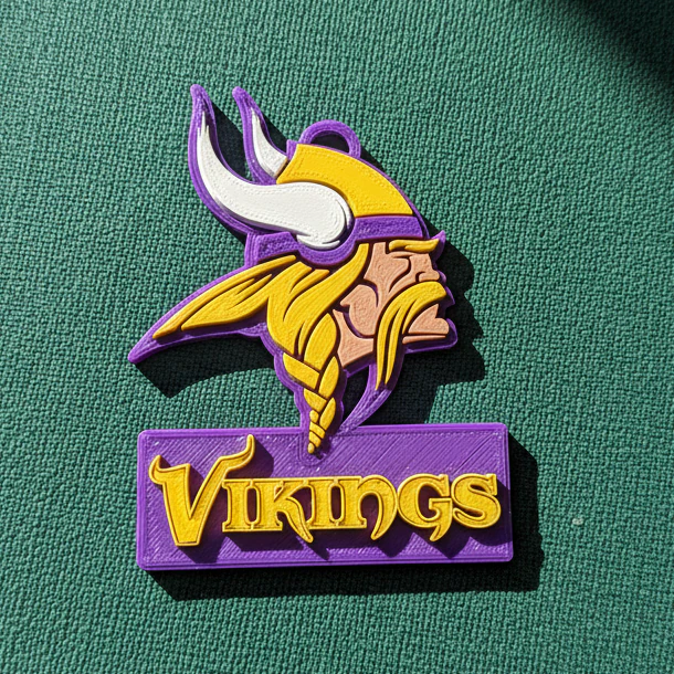 Vikings Logo Shield Printable and Renderable 3D Print Model .c4d .max .obj .3ds .fbx .stl .blend 