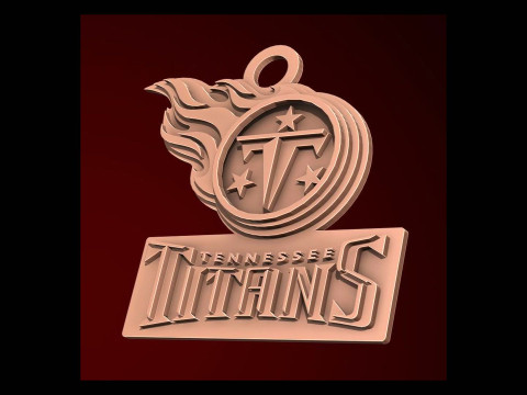 Titans Logo Shield Printable and Renderable 3D Print Model