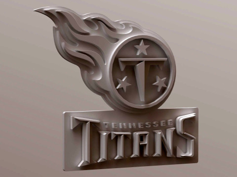 Titans Logo Shield Printable and Renderable 3D Print Model