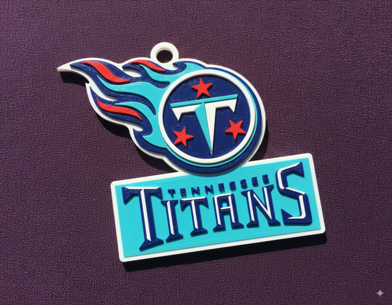 Titans Logo Shield Printable and Renderable 3D Print Model .c4d .max .obj .3ds .fbx .stl .blend 