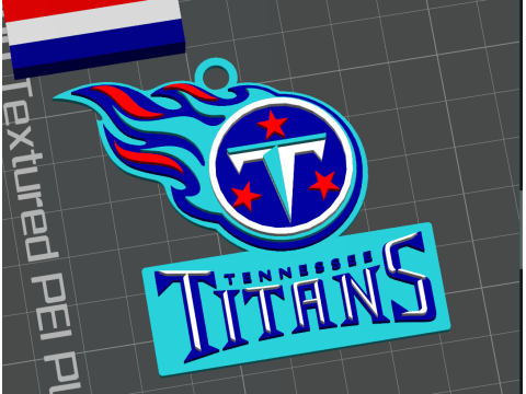 Titans Logo Shield Printable and Renderable 3D Print Model