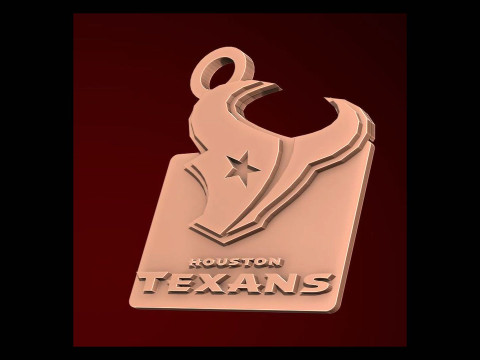 Texans Logo Shield Printable and Renderable 3D Print Model