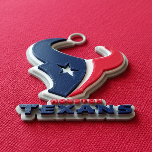 Texans Logo Shield Printable and Renderable 3D Print Model .c4d .max .obj .3ds .fbx .stl .blend 