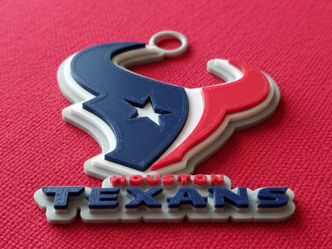 Texans Logo Shield Printable and Renderable 3D Print Model
