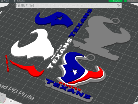 Texans Logo Shield Printable and Renderable 3D Print Model