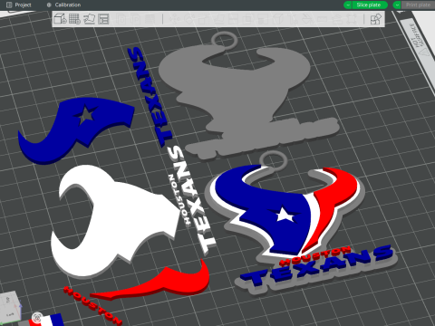 Texans Logo Shield Printable and Renderable 3D Print Model