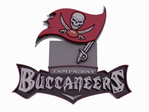 Tampa Bay Buccaneers Logo Shield Printable and Renderable Modèles 3D en vedette