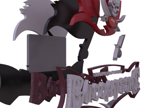 Tampa Bay Buccaneers Logo Shield Printable and Renderable Modèles 3D en vedette