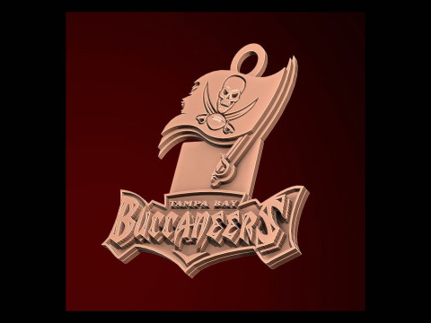 Tampa Bay Buccaneers Logo Shield Printable and Renderable 3D Print Model