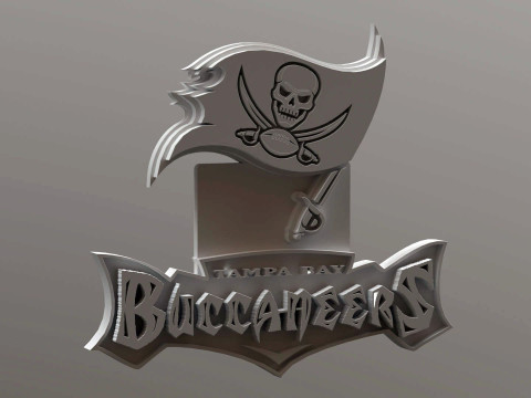 Tampa Bay Buccaneers Logo Shield Printable and Renderable Modèles 3D en vedette