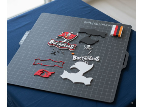 Tampa Bay Buccaneers Logo Shield Printable and Renderable 3Dプリントモデル