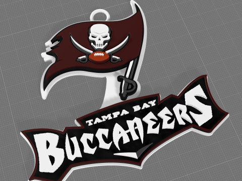 Tampa Bay Buccaneers Logo Shield Printable and Renderable 3Dプリントモデル