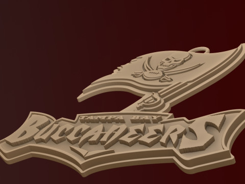 Tampa Bay Buccaneers Logo Shield Printable and Renderable 3Dプリントモデル