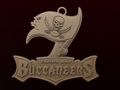 Tampa Bay Buccaneers Logo Shield Printable and Renderable 3Dプリントモデル