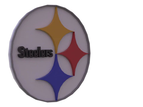 Steelers Logo Shield Printable and Renderable 3D Print Model