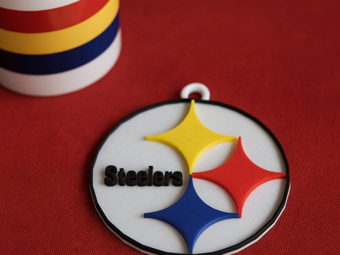 Steelers Logo Shield Printable and Renderable Model Cetak 3D