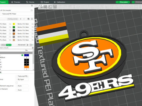 San Francisco 49ers Logo Shield Printable and Renderable 3D Print Model